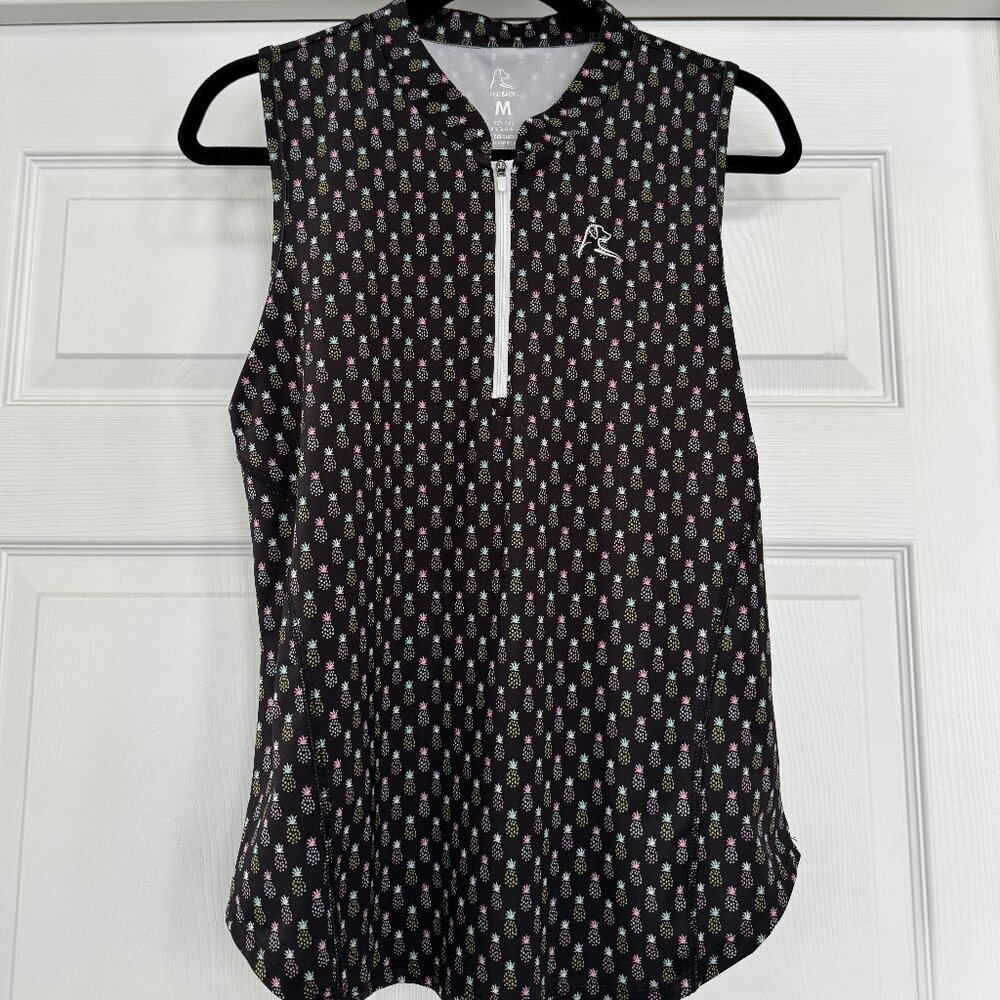 Rhoback Pineapple Sleeveless 1/4 Zip